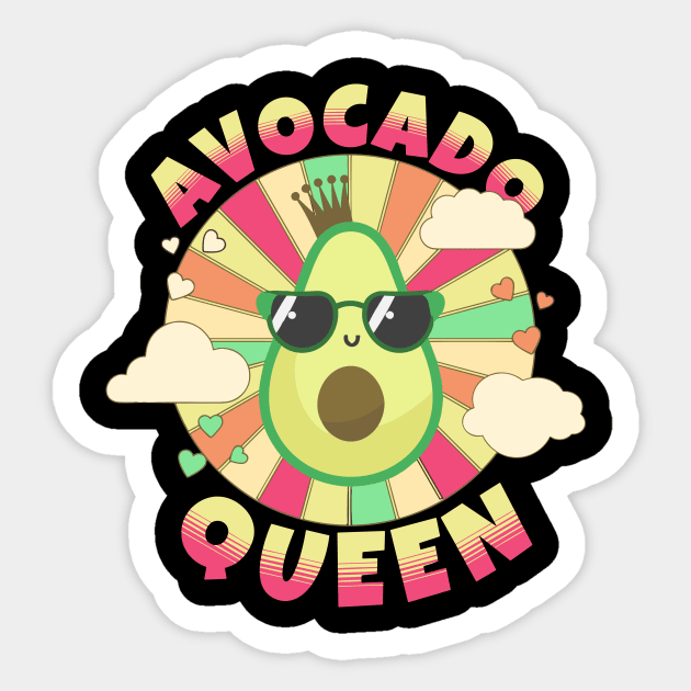 Avocado Queen Sticker by The WYLD Tribe